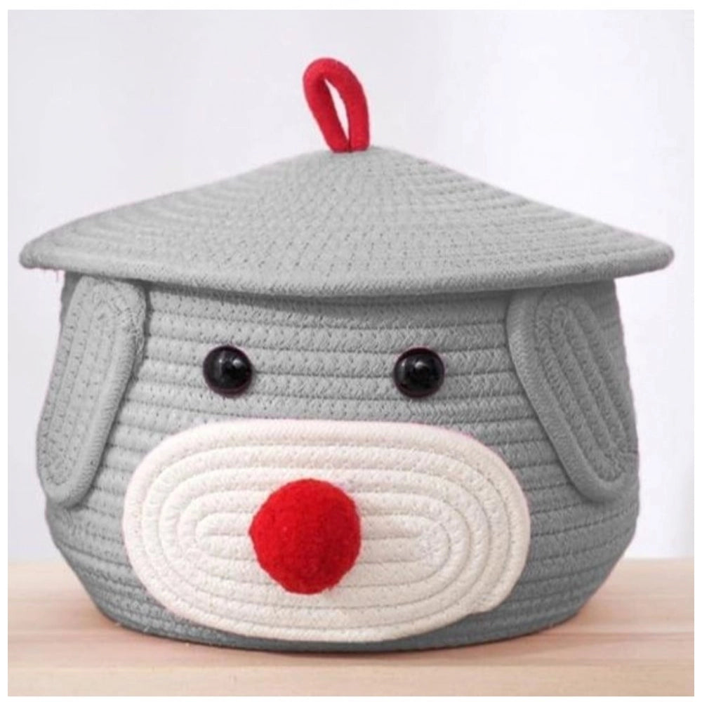 Generic Cotton Gudda Pack of 1 Storage Basket For Clothes (Grey) Main image