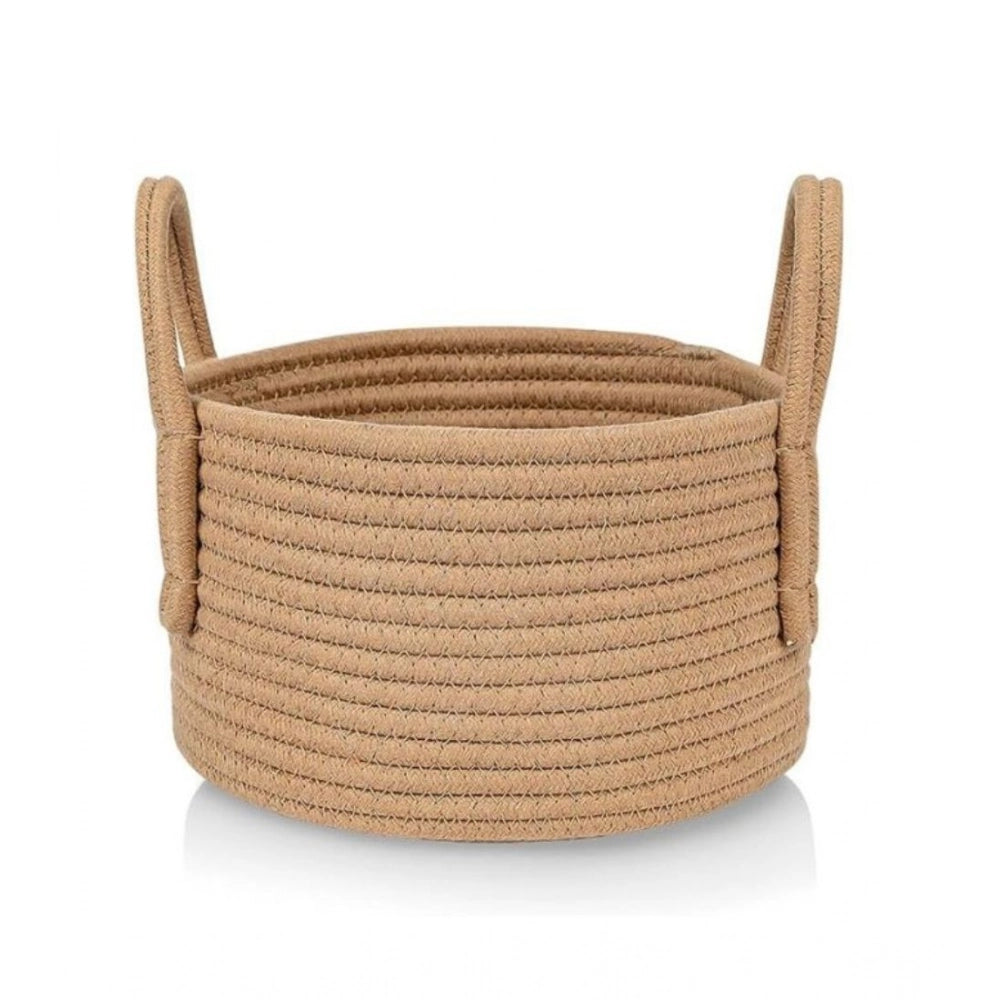 Generic Cotton Basket Inch Pack of 1 Storage Basket For Clothes (Beige) Main image