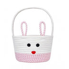 Generic Cotton Mix Toy Bucket Pack of 1 Storage Basket For Clothes (Pink)