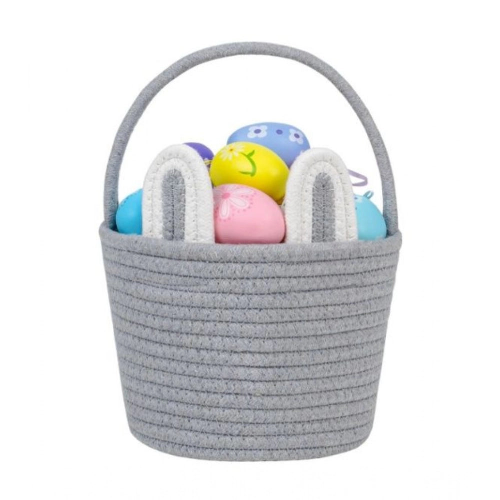 Generic Cotton Ear Toys Bucket Pack of 1 Storage Basket For Clothes (Grey) Main image