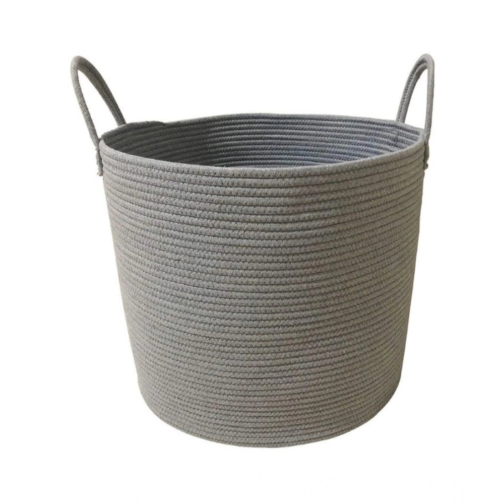 Generic Cotton Basket Pack of 1 Storage Basket For Clothes (Grey) Main image