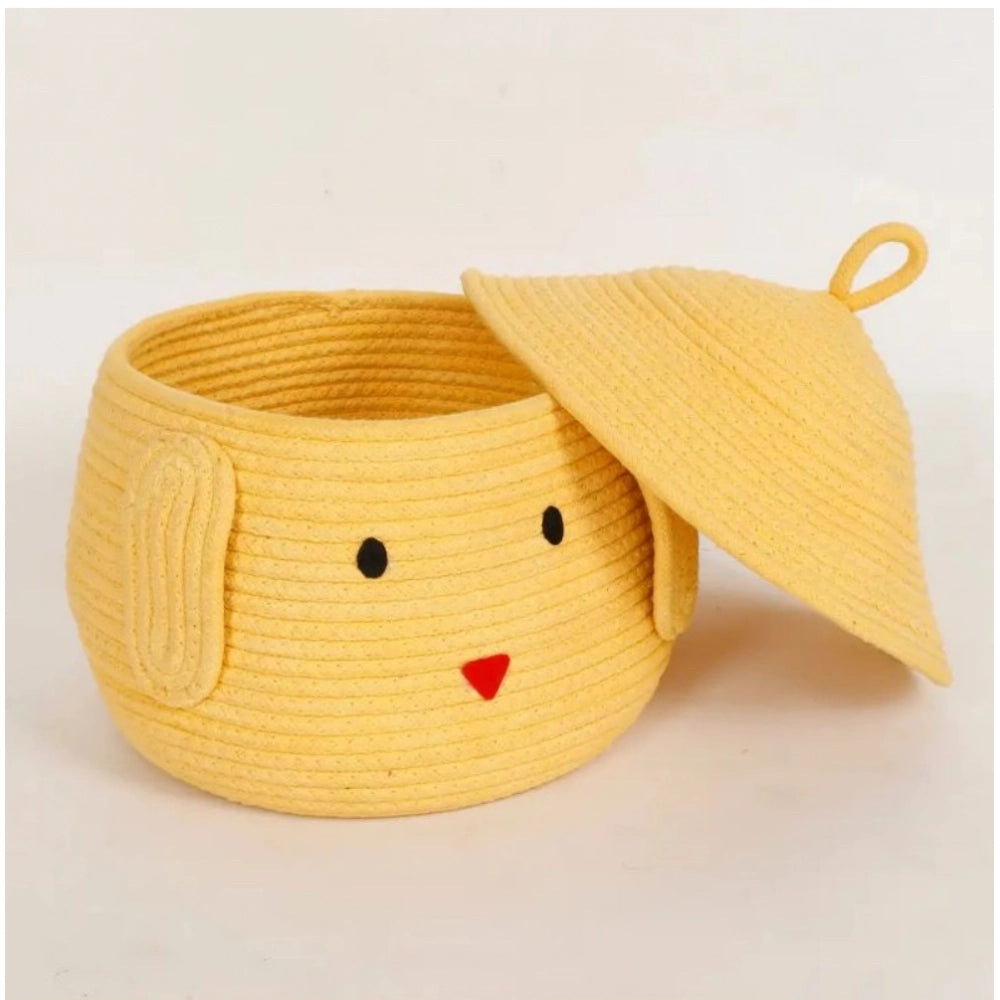 Generic Cotton Gudda Pack of 1 Storage Basket For Clothes (Yellow) Secondary image