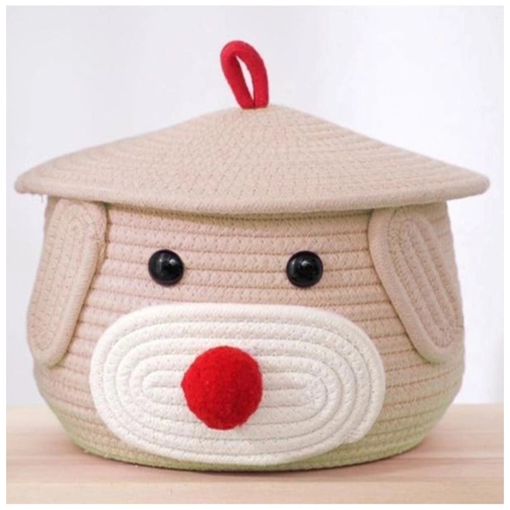 Generic Cotton Gudda Pack of 1 Storage Basket For Clothes (Beige) Main image