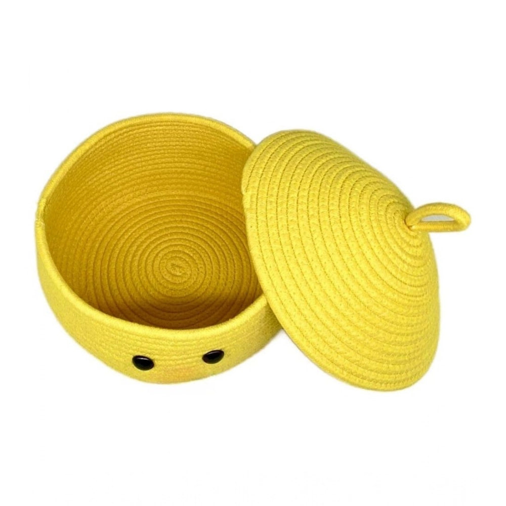 Generic Cotton Gudda Pack of 1 Storage Basket For Clothes (Yellow) Secondary image
