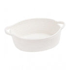 Generic Cotton Gift Basket Pack of 1 Storage Basket For Clothes (White)