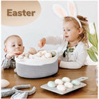 Generic Cotton Baby Gift Basket Pack of 1 Storage Basket For Clothes (Grey)