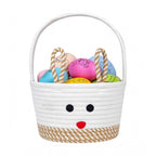 Generic Cotton Toy Bucket Pack of 1 Storage Basket For Clothes (Beige)