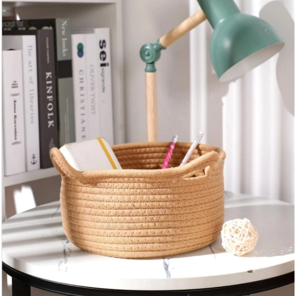 Generic Cotton Cat Basket Inch Pack of 1 Storage Basket For Clothes (Beige) Secondary image