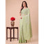 Generic Women's Cotton Printed Saree With Unstitched Blouse 5.5Mtr (Light Green)