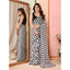 Generic Women's Small Lace Georgette Striped Ready-to-Wear Saree With Unstitched Blouse 5.5 Mtr (Black)