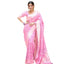Generic Women's Silk Printed Saree With Unstitched Blouse 5.5Mtr (Pink)