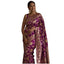 Generic Women's Silk Printed Saree With Unstitched Blouse 5.5Mtr (Purple)