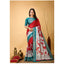 Generic Women's Soft Handloom Cotton Kalamkari Printed Saree With Unstitched Blouse 5.5Mtr (Red)