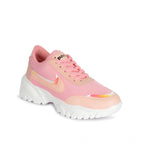 Generic Women's Casual Mesh Printed Lace-Ups Shoes (Pink)
