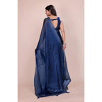 Generic Women's Jimmy choo Embellished Bollywood Saree With Unstitched Blouse 5.5Mtr (Blue)