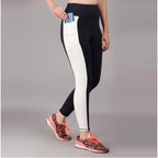 Generic Women's Polyester Solid Ankle length High Waisted Tights (Navy Blue)