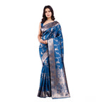 Generic Women's Banarasi Silk Printed Saree With Unstitched Blouse 5.5Mtr (Pinch)