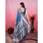 Generic Women's Banarasi Silk Printed Saree With Unstitched Blouse 5.5Mtr (Pinch)