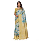 Generic Women's Banarasi Silk Jaquard Woven Saree With Unstitched Blouse 5.5Mtr (Yellow)