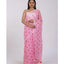 Generic Women's Linen Printed Saree With Unstitched Blouse 5.5Mtr (Pink)
