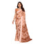Generic Women's Georgette Printed Saree With Unstitched Blouse 5.5Mtr (Brown)