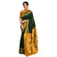 Generic Women's Silk Blend Zari Weaving Saree With Unstitched Blouse 5.5Mtr (Green)