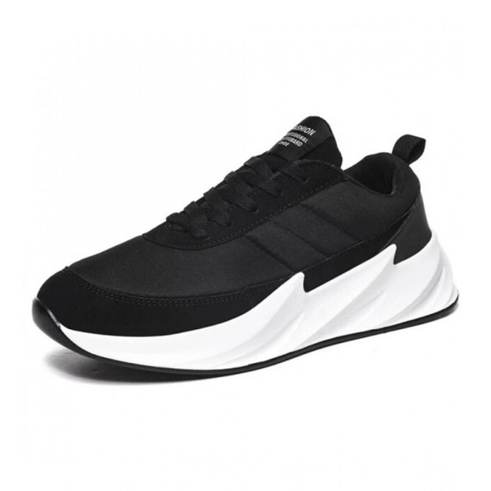 Generic Men's Casual Synthetic Lace-ups Casual Shoes (Black) Main image