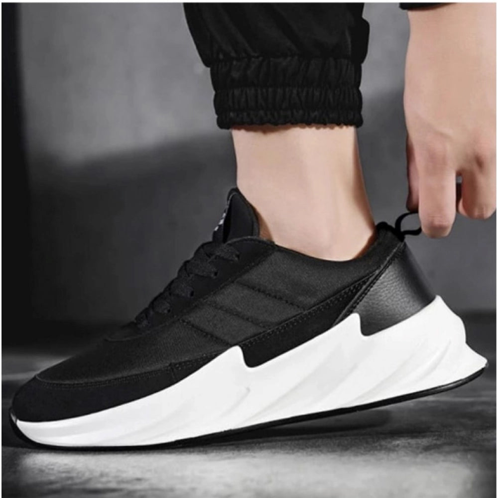 Generic Men's Casual Synthetic Lace-ups Casual Shoes (Black) Secondary image