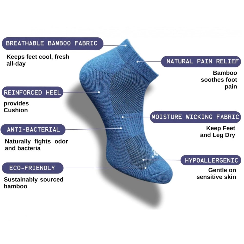 Generic 3_Pair Set Unisex Casual Cotton Printed Low Cut Socks (Multicolor) Secondary image