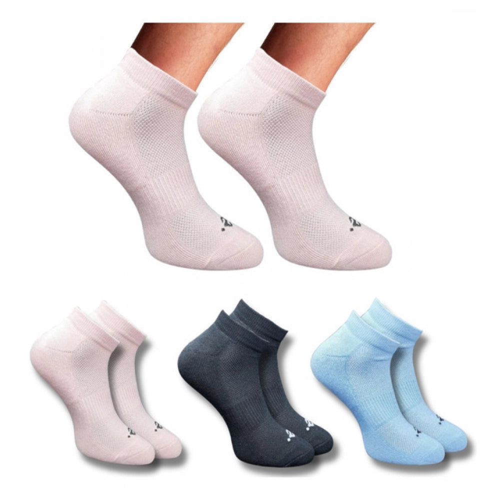 Generic 3_Pair Set Unisex Casual Cotton Printed Low Cut Socks (Multicolor) Main image