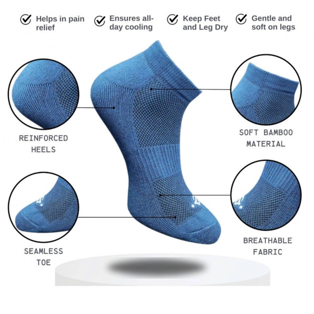 Generic 3_Pair Set Unisex Casual Cotton Printed Low Cut Socks (Multicolor)