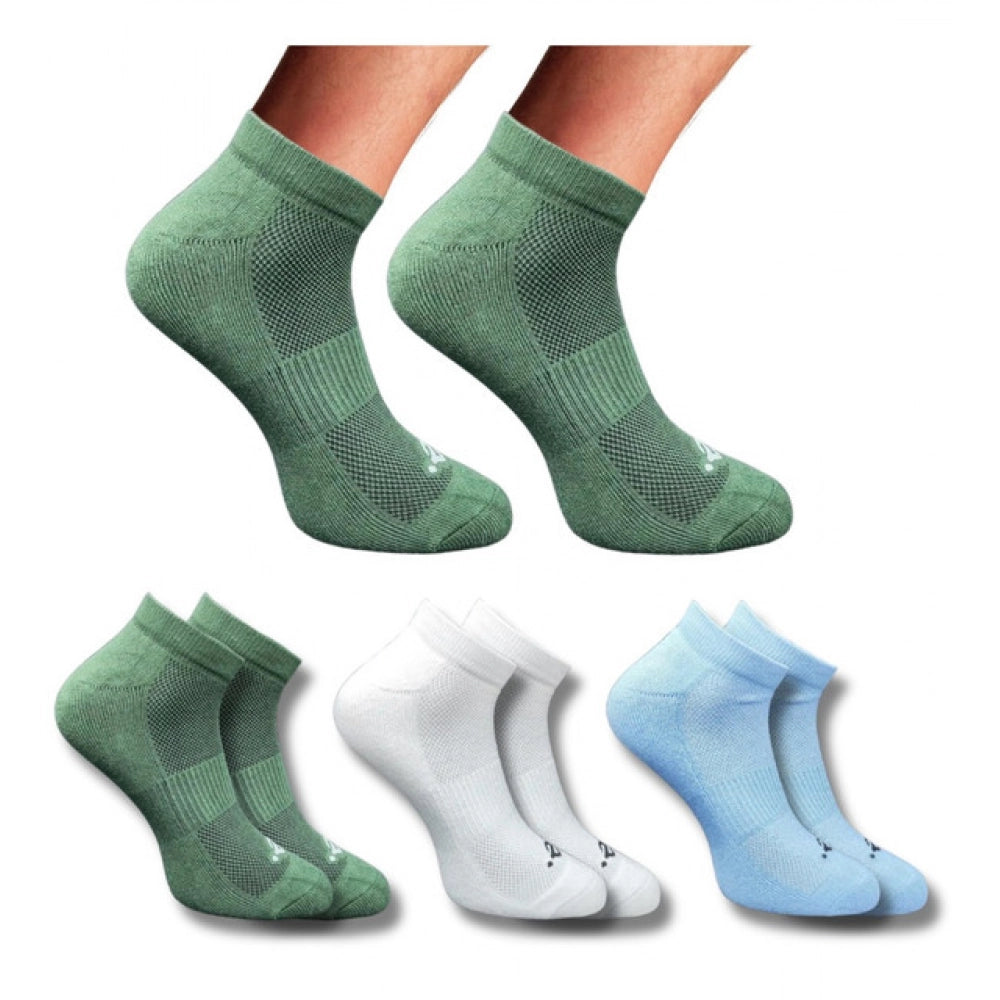 Generic 3_Pair Set Unisex Casual Cotton Printed Low Cut Socks (Multicolor) Main image