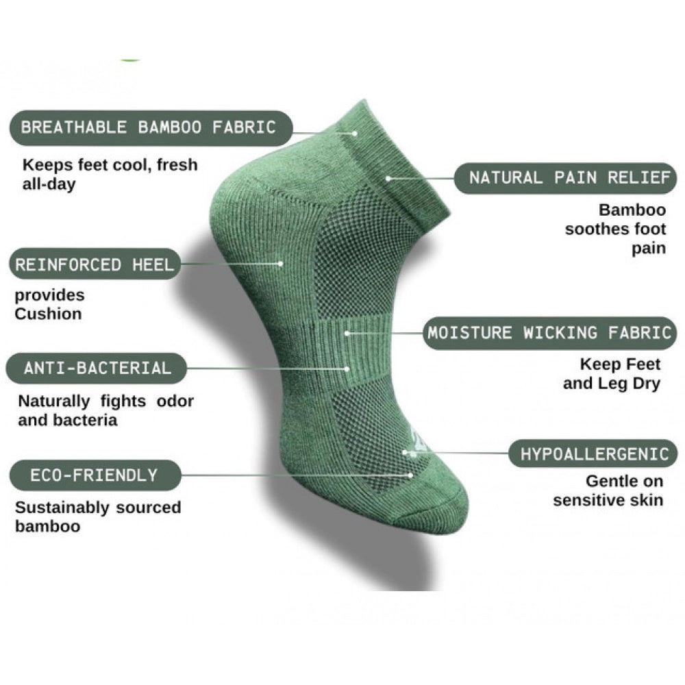 Generic 3_Pair Set Unisex Casual Cotton Printed Low Cut Socks (Multicolor) Secondary image