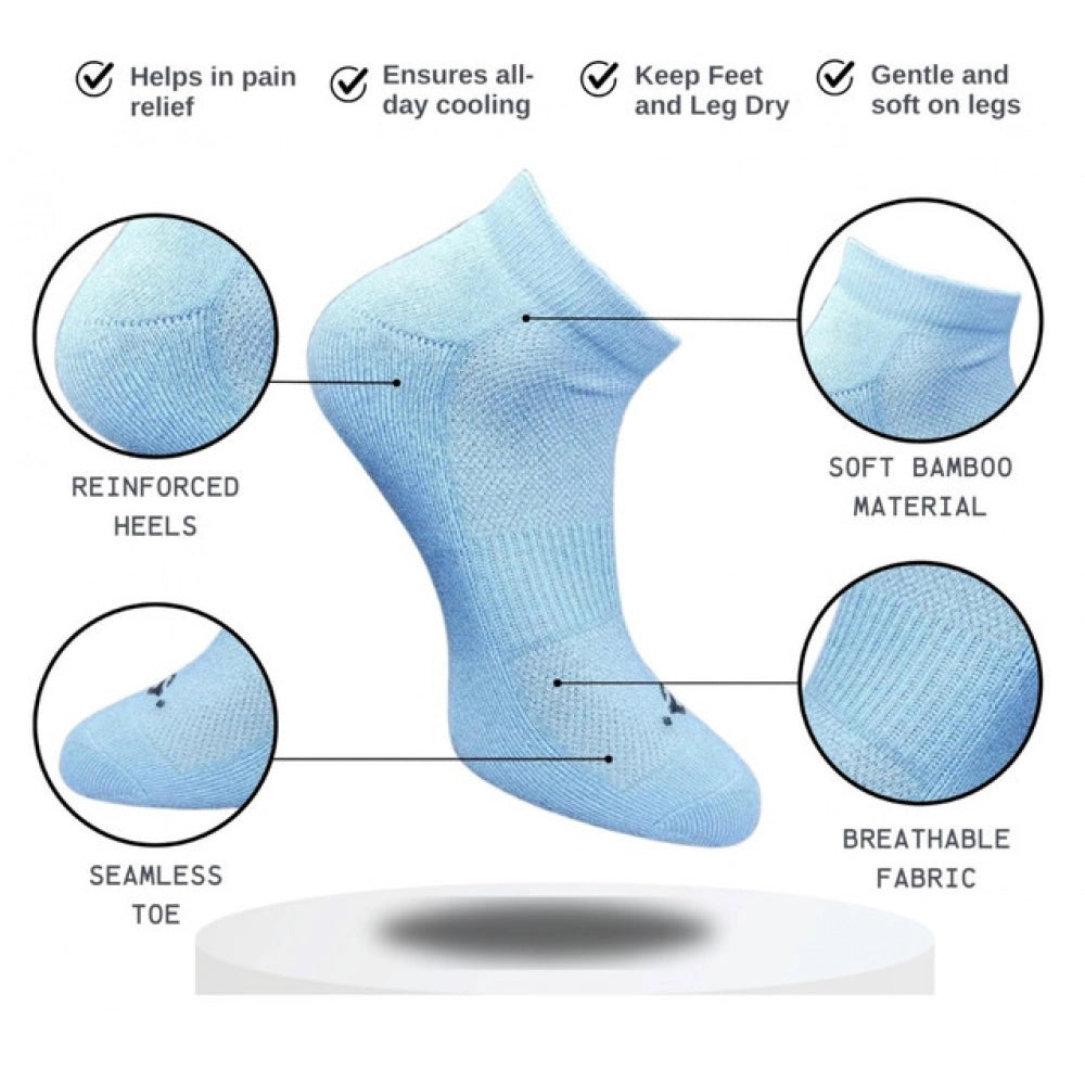 Generic 3_Pair Set Unisex Casual Cotton Printed Low Cut Socks (Multicolor)