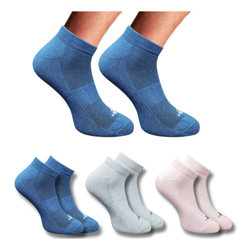 Generic 3_Pair Set Unisex Casual Cotton Printed Low Cut Socks (Multicolor) Main image