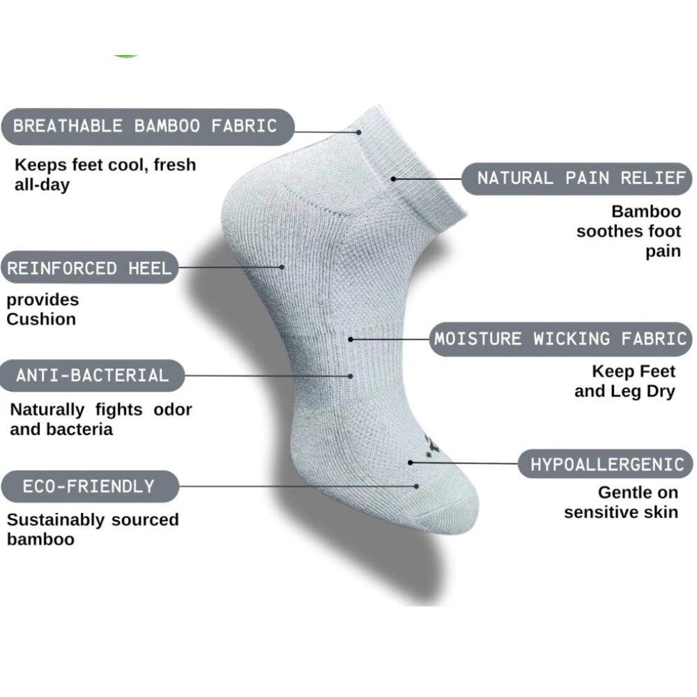 Generic 3_Pair Set Unisex Casual Cotton Printed Low Cut Socks (Multicolor) Secondary image