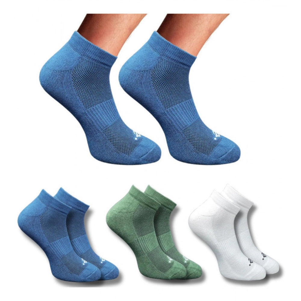 Generic 3_Pair Set Unisex Casual Cotton Printed Low Cut Socks (Multicolor) Main image