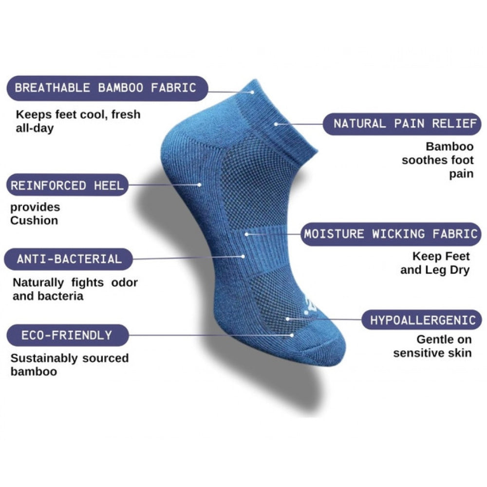 Generic 3_Pair Set Unisex Casual Cotton Printed Low Cut Socks (Multicolor) Secondary image