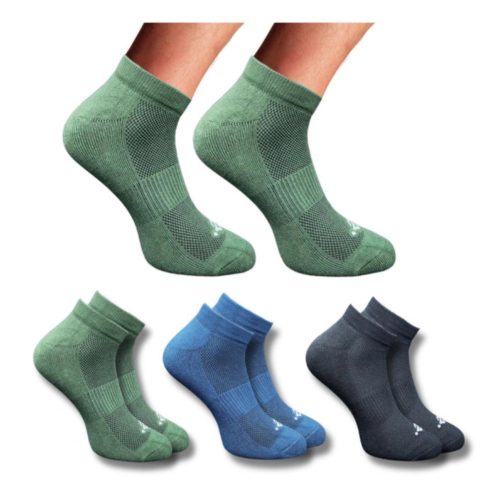 Generic 3_Pair Set Unisex Casual Cotton Printed Low Cut Socks (Multicolor) Main image