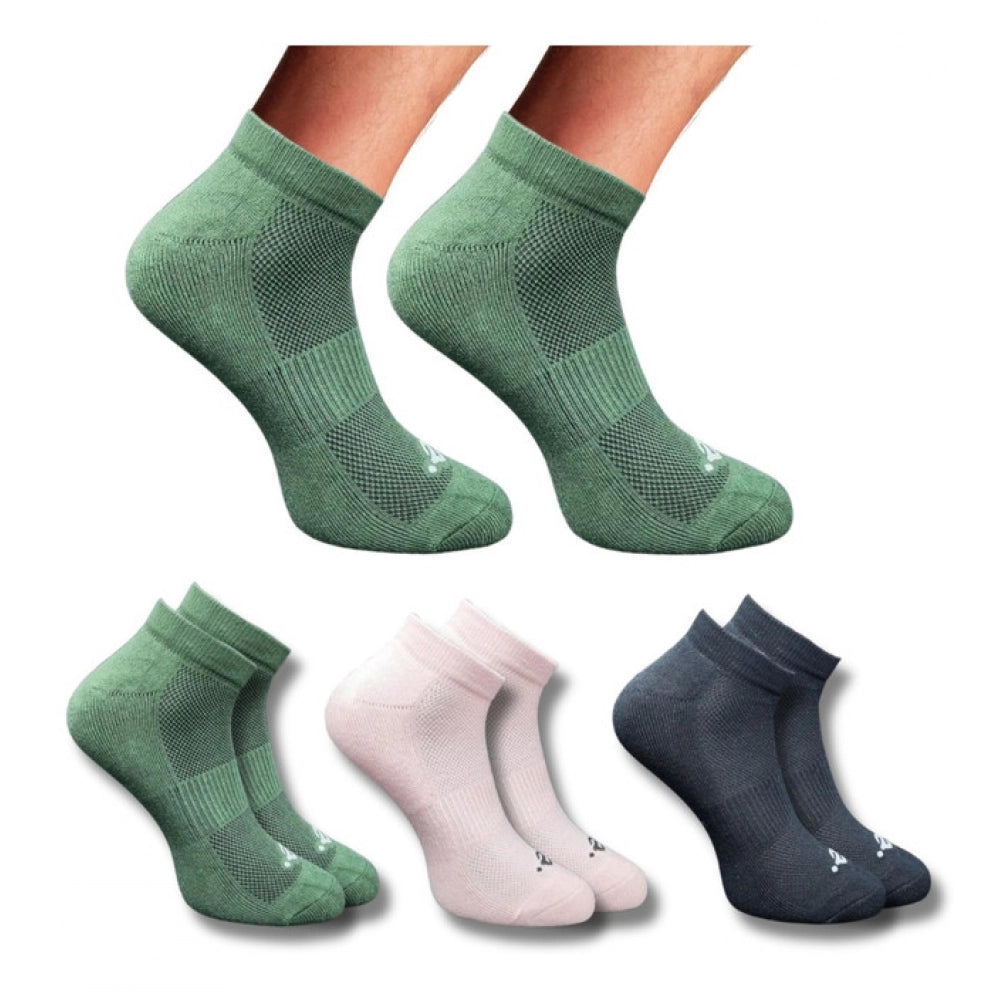 Generic 3_Pair Set Unisex Casual Cotton Printed Low Cut Socks (Multicolor) Main image