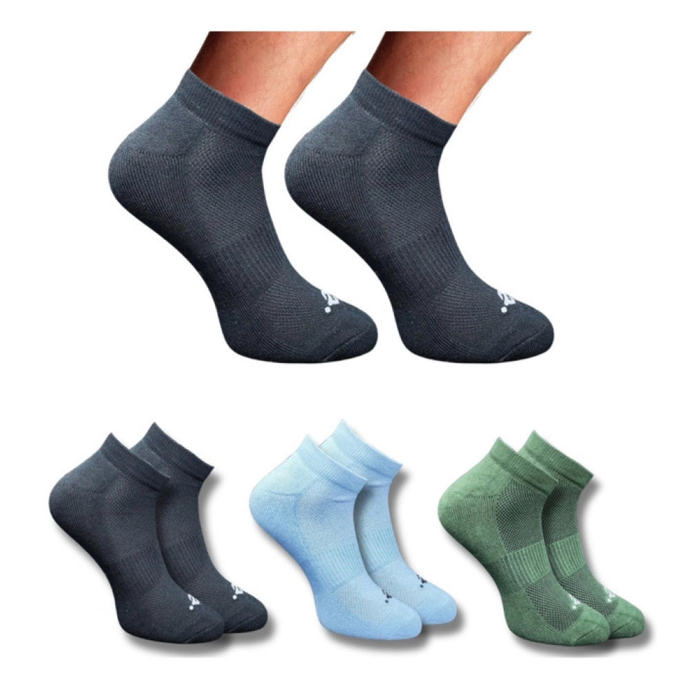 Generic 3_Pair Set Unisex Casual Cotton Printed Low Cut Socks (Multicolor) Main image