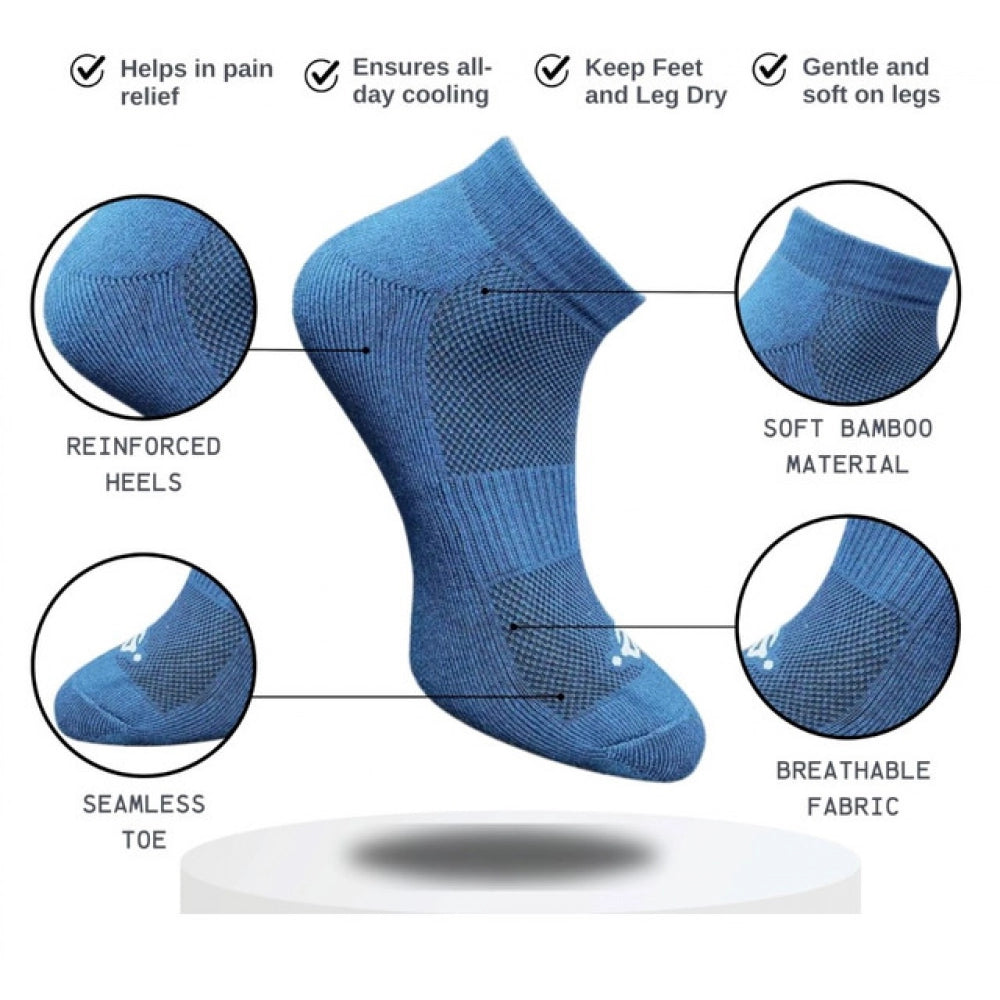 Generic 3_Pair Set Unisex Casual Cotton Printed Low Cut Socks (Multicolor)