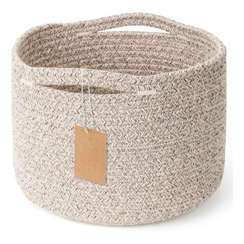 Generic Cotton Kidi 9x7 Inch Pack of 3 Storage Basket For Clothes (Light Brown) Secondary image