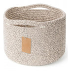 Generic Cotton Kidi 9x7 Inch Pack of 3 Storage Basket For Clothes (Light Brown)