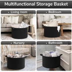 Generic Cotton Basket 14x12 Inch Storage Basket For Clothes (Black)
