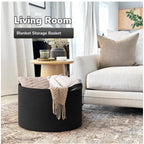 Generic Cotton Basket 14x12 Inch Storage Basket For Clothes (Black)