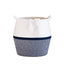 Generic Cotton Matka 14x12 Inch Storage Basket For Clothes (Gray White)