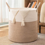 Generic Cotton 12x14 Inch-Kidi-Handle Storage Basket For Clothes (Kidi-White)