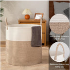 Generic Cotton 12x14 Inch-Kidi-Handle Storage Basket For Clothes (Kidi-White)