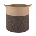 Generic Cotton 12x14 Inch -Storage Basket For Clothes (Dark Brown)